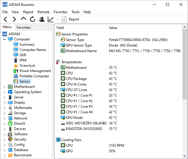 pc hardware monitor chart